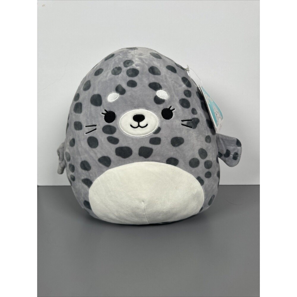 Original Squishmallows Isis the Gray Spotted Seal Kellytoy Plush Squishdate 2020